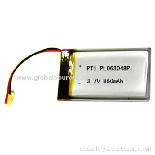 3.7V/850mAh Lithium Polymer Battery for Solar Key Chains, Electric Toys and Watches, GPS, GPRS, POSNew